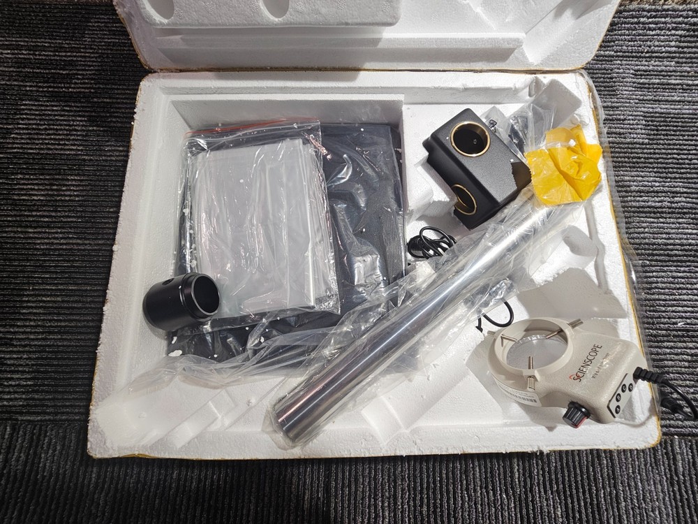 Sciencescope Stereozoom Microscope,8-50X, New 10X e/p