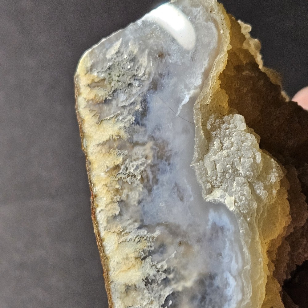 Polished Plume Agate Rough Display Specimen 429 Grams