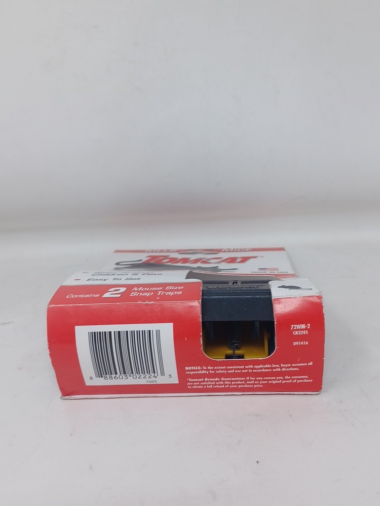 Tomcat Mouse Size Snap Traps 2-Pack No-Touch Disposal Easy to Set