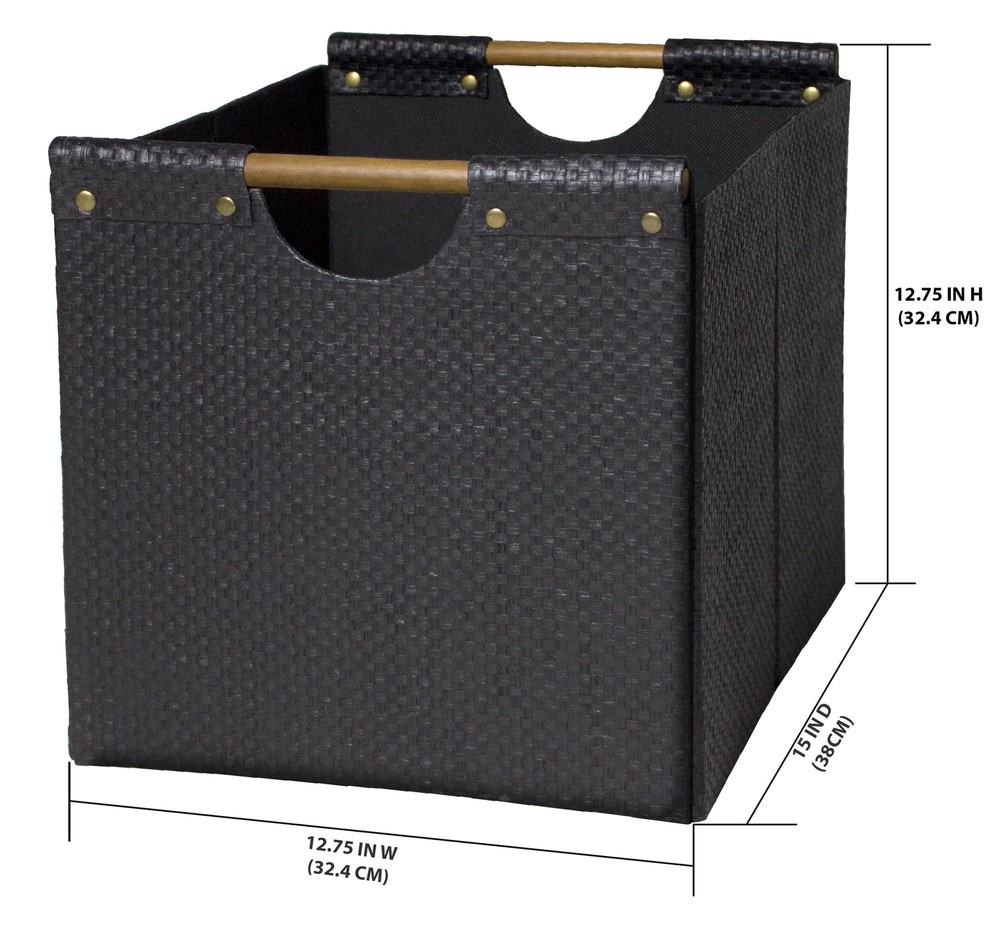 Better Homes & Gardens Collapsible Woven Cube Storage Bin, Black