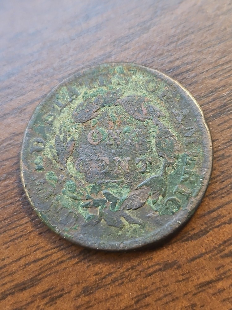 1833 Coronet Head Large Cent (Damage)