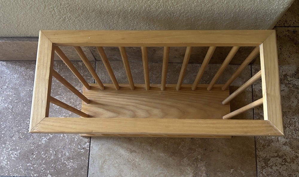 MCM Solid Wood Magazine Rack Holder