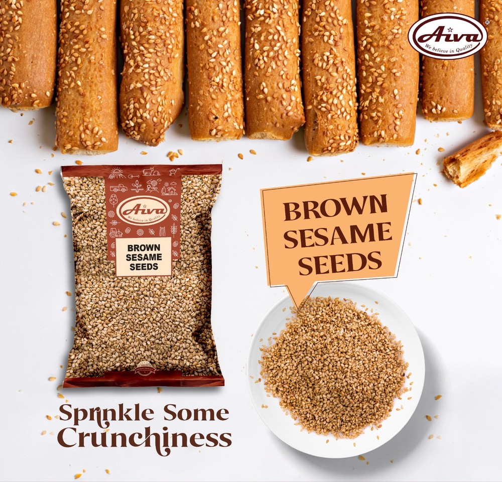 Aiva Brown Sesame Seeds 5 LB