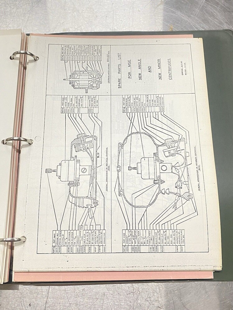 MSE Part List Centrifuges -Users Guide /Service Manual / Book