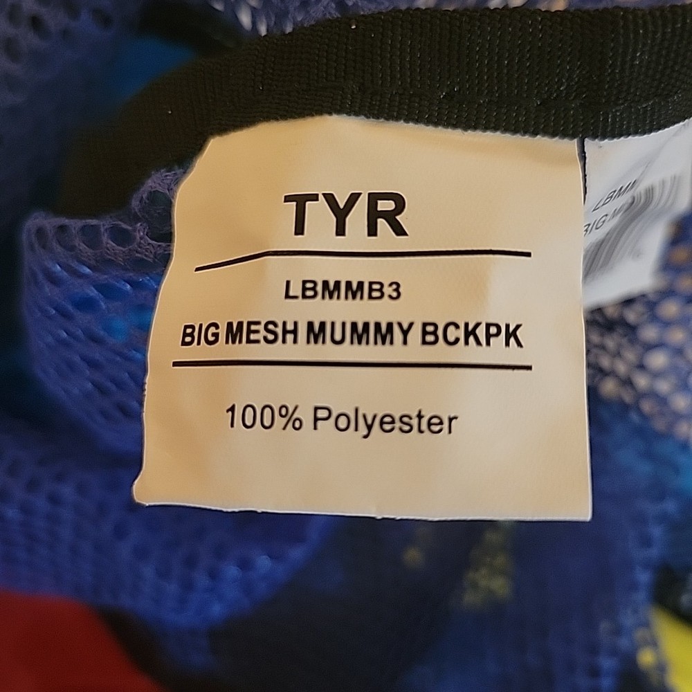 TYR Big Mesh Backpack Swimming Zip Pocket Bag