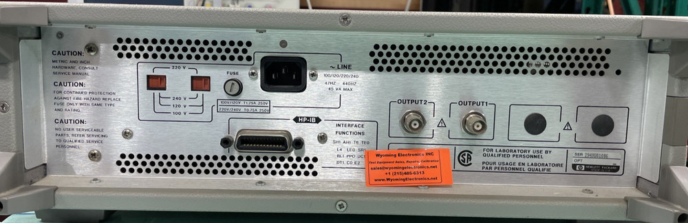 HP 8508A Vector Voltmeter with HP 85081B module