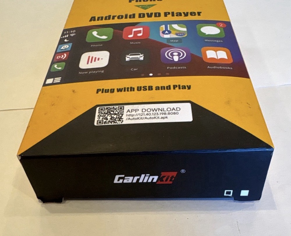 CarPlay Adapter USB For Phone Android DVD Player Wireless Plug & Play White