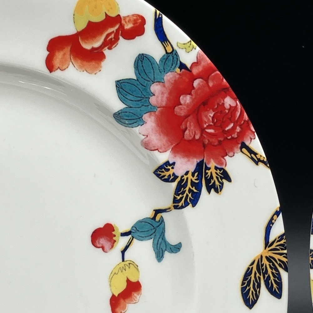 THREE SPODE DINNER PLATES ISABELLA MULTICOLOR FLORAL 11”