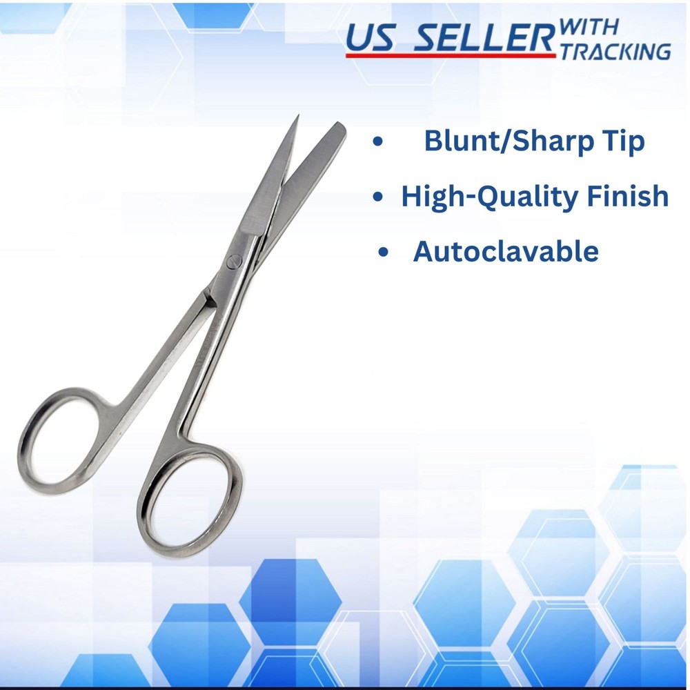 Surgical Dressing Scissors Sharp/Blunt 4.5" Medical Operating Nursing First Aid
