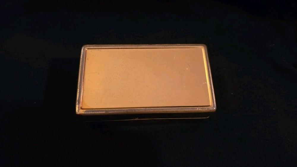 1930s Vintage Gillette Gold Tone Brass Case Only, Missing Lower Insert