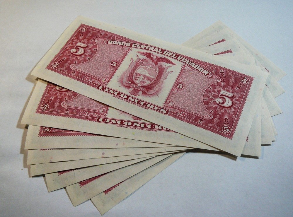 Ecuador 5 Sucres 1983 24 Consecutive Notes UNC