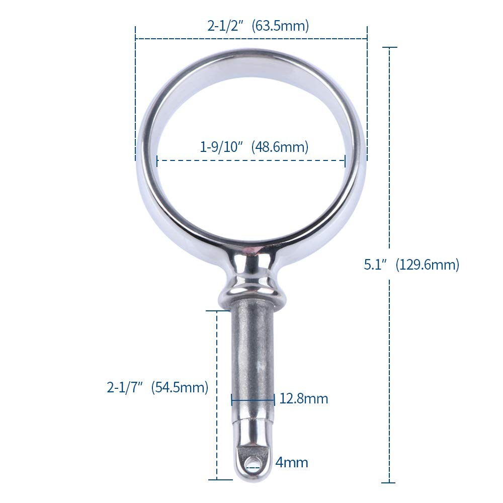 Hoffen Boat Stainless Steel Oarlock Socket Side Mount Rowlock Paddle silver