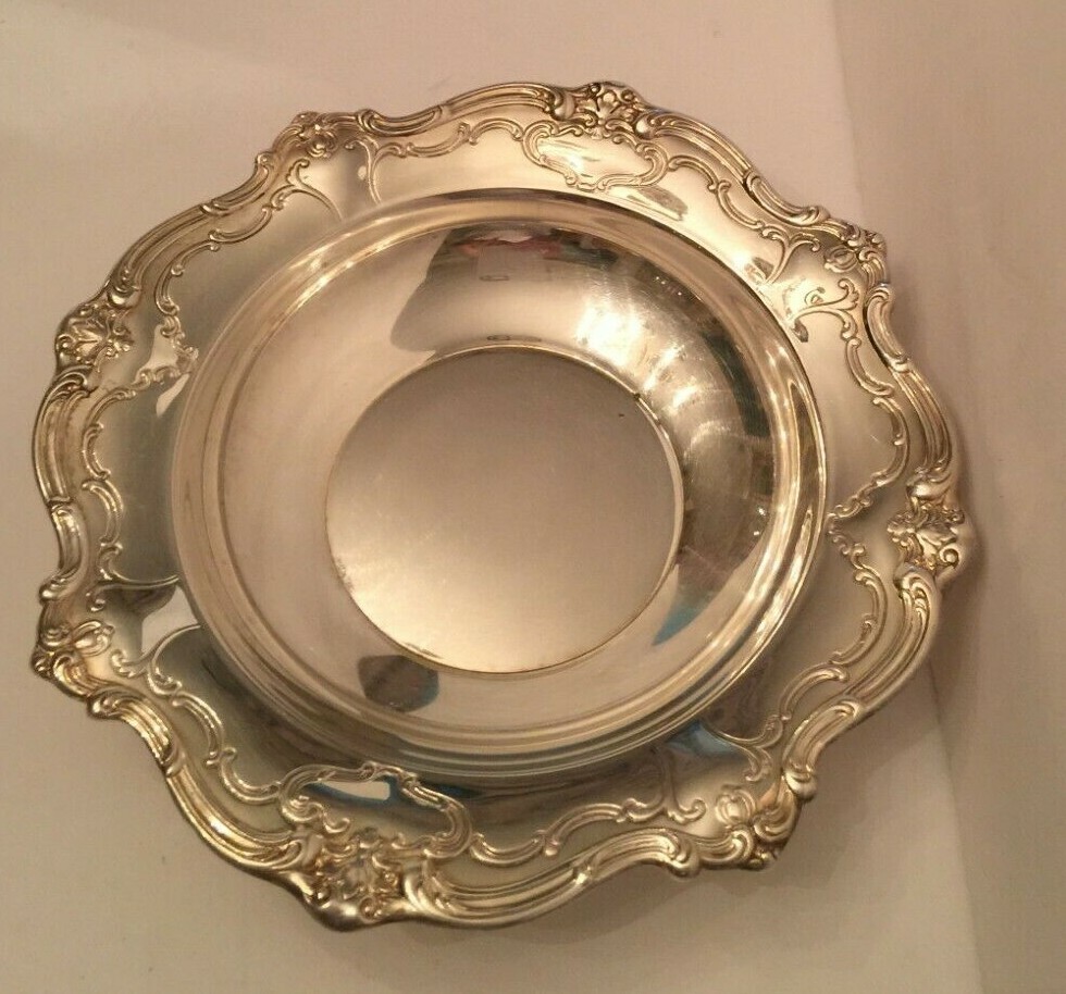 Gorham Silver Original Chantilly Silverplate Candy Dish Bowl Makers Mark YC1310