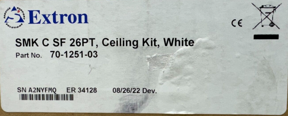 Extron SMK C SF 26PT, Ceiling Kit, White 70-1251-03 NEW