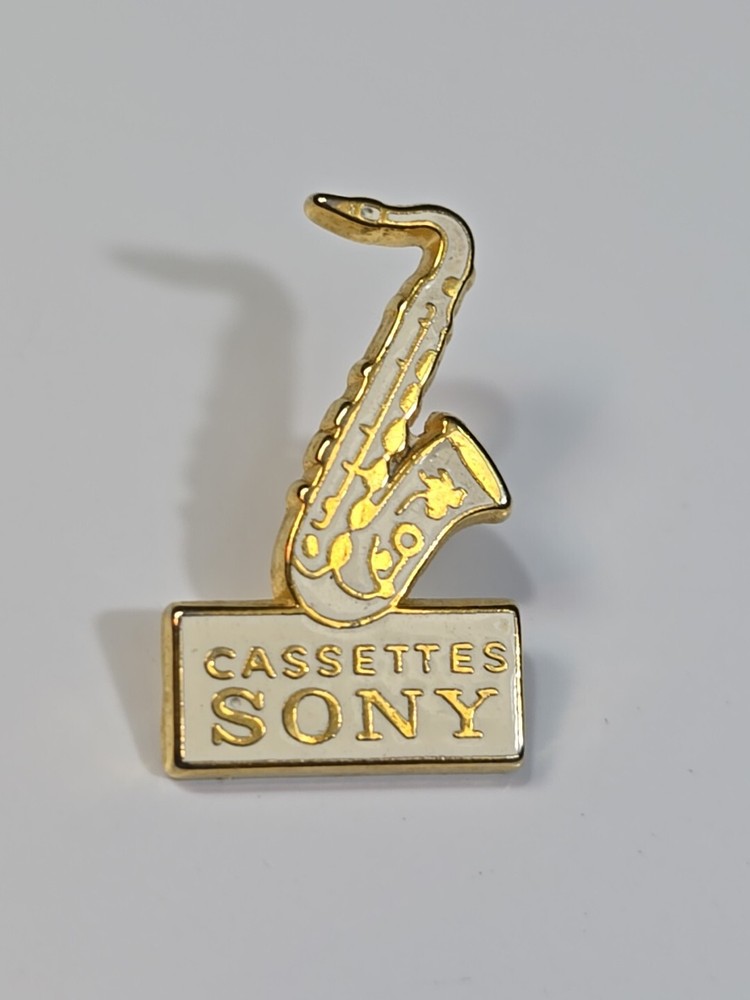 Sony Cassette Saxophone Lapel Pin