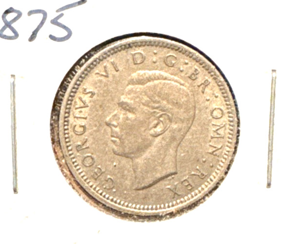 Great Britain 1951 six pence KM 875 XF (1)