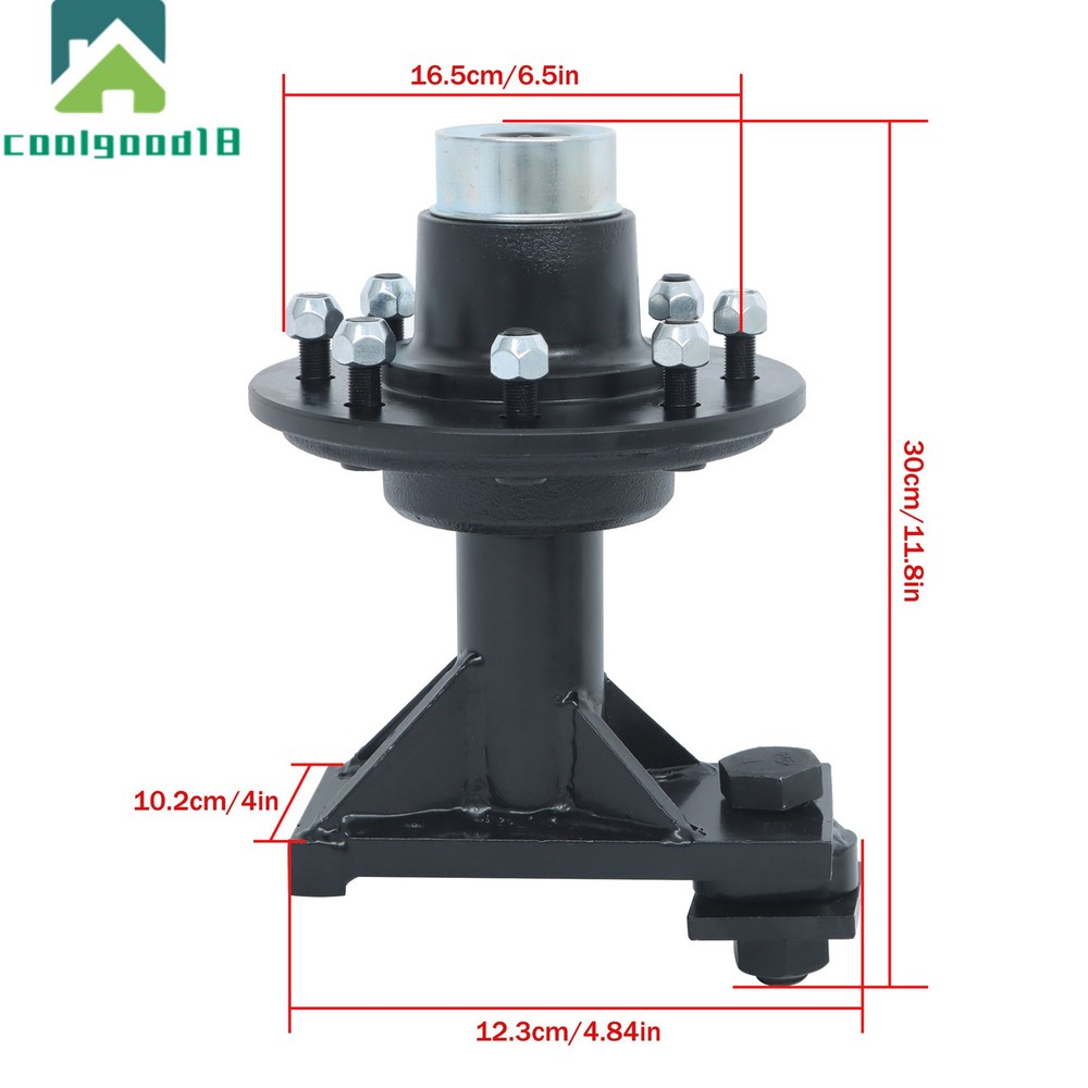 For Shipping Container Wheels (No Handle) 8x6.5 Bolt-On Spindle Kit