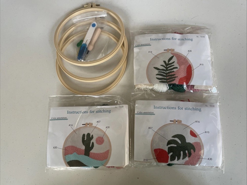 Punch Needle Kits (3) NEW