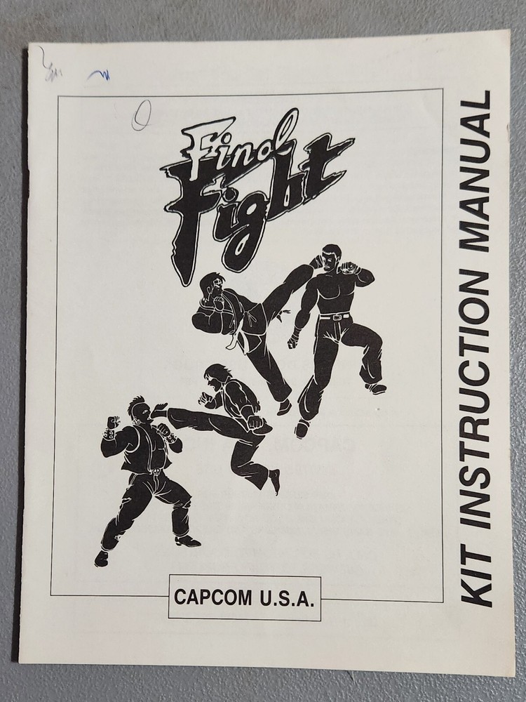 FINAL FIGHT Instruction Manual Video Game Kit 1989 CAPCOM