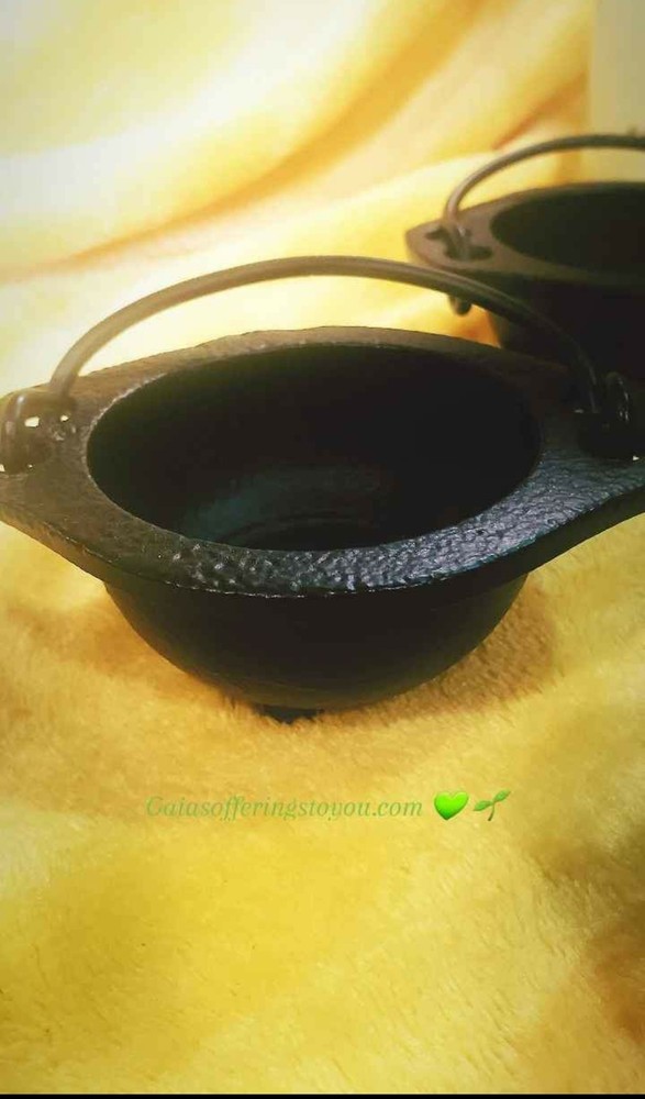 Cast Iron Cauldron (+Free White Sage Stick)