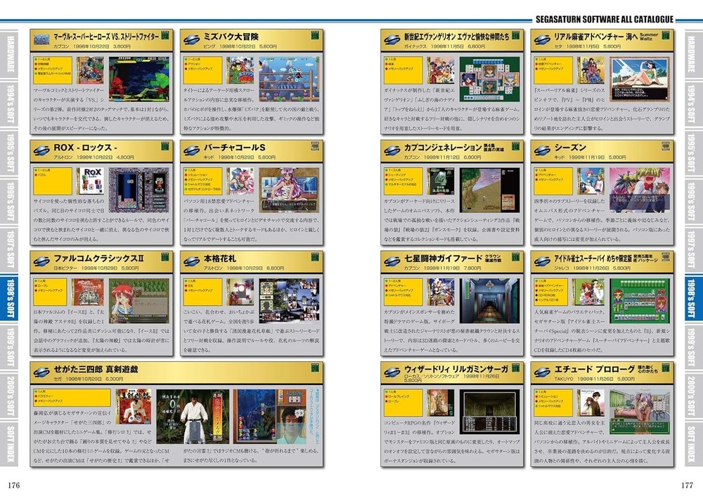 Sega Saturn Perfect Catalogue Console Reference Book Hardware Software Japan