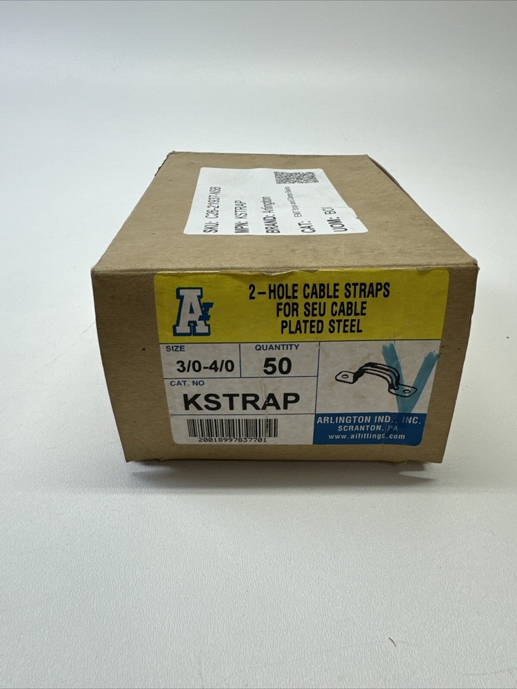 Arlington KSTRAP EMT Straps and Clamp Backs -50 IN BOX-