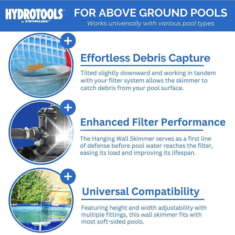 HydroTools™ by Swimline® Skimmer Adjustable Wall Mounted