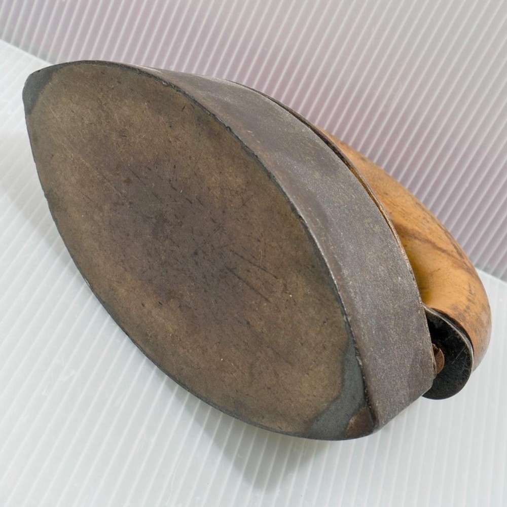 1860’s Iron & Wood 2 Part Laundry Iron