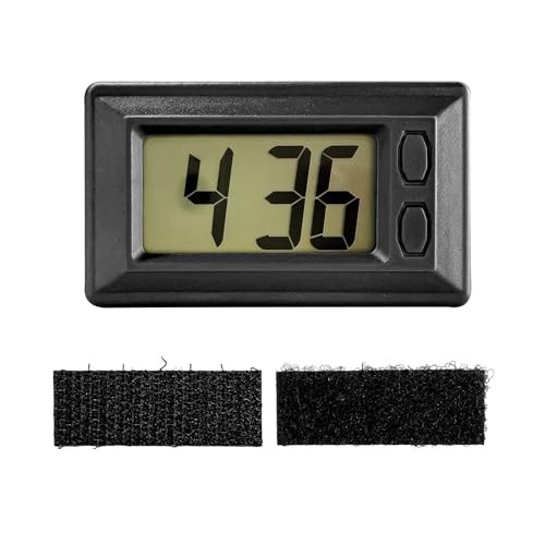 Car Dashboard Digital Clock, Mini Electronic Clock Battery Operated with Black
