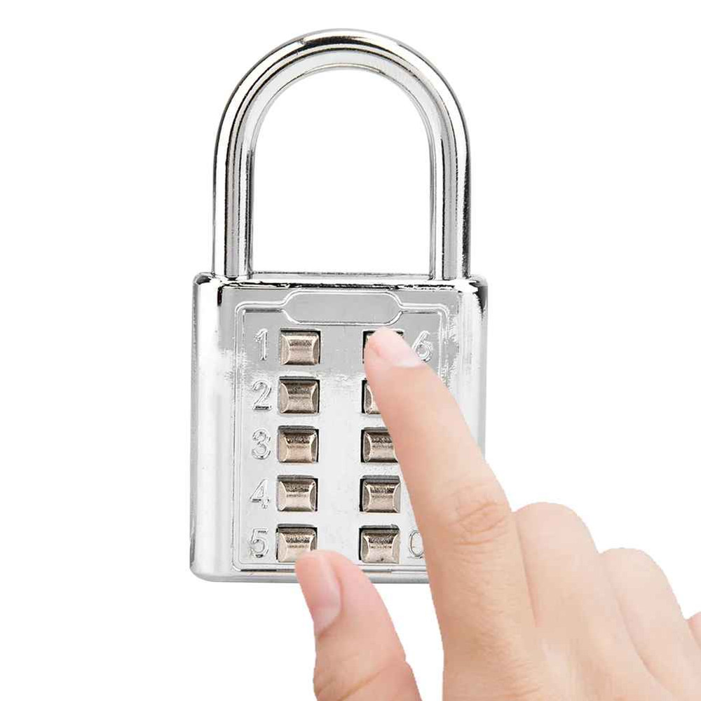 10 Digit Combination Padlock Push Button Password Lock