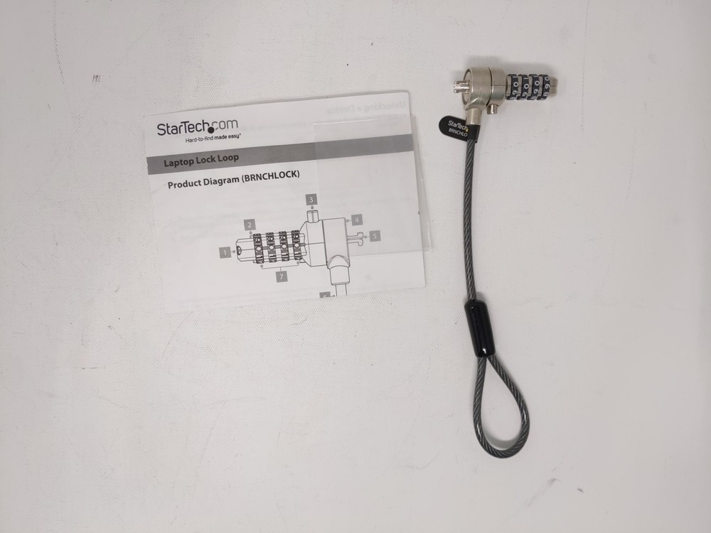 StarTech Universal Laptop Cable Lock Expansion Loop - Add a 6" 4-Digit