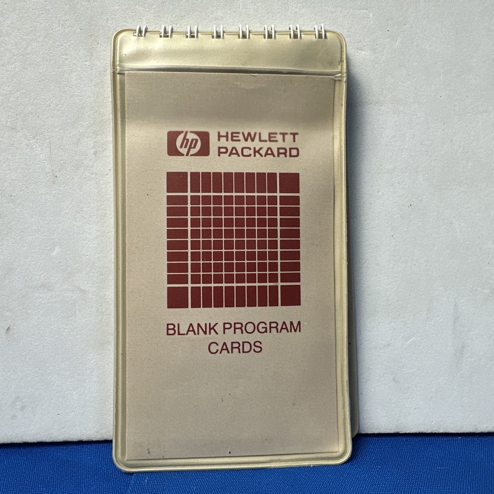 Vintage HP Hewlett-Packard Blank Program Cards Case w/ Handwritten Programs