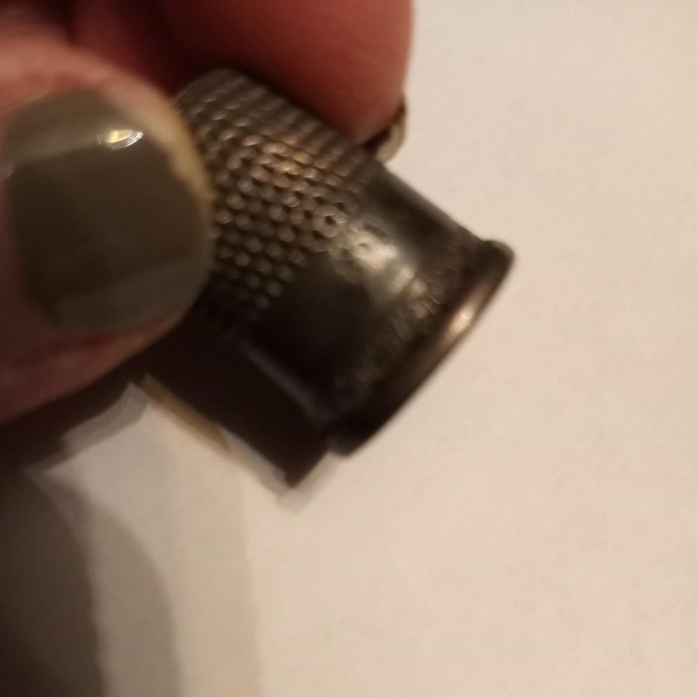 Sterling Silver Antique Sewing Thimble Size 9