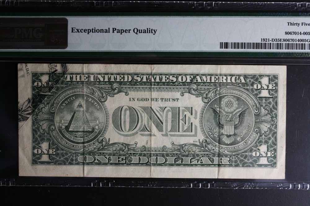 1995 $1 Dollar Bill Huge Printed Fold error PMG ERROR US PAPER MONEY ERROR