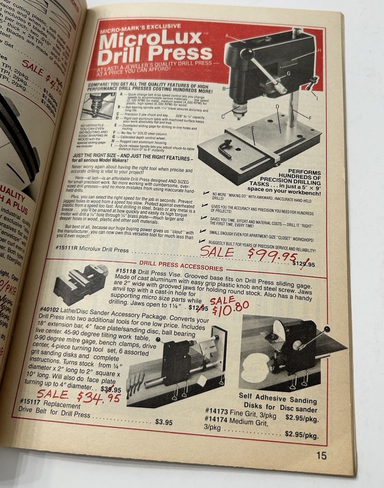 3 Micro•Mark Small Tool Specialist Catalogs 1986 / 1987