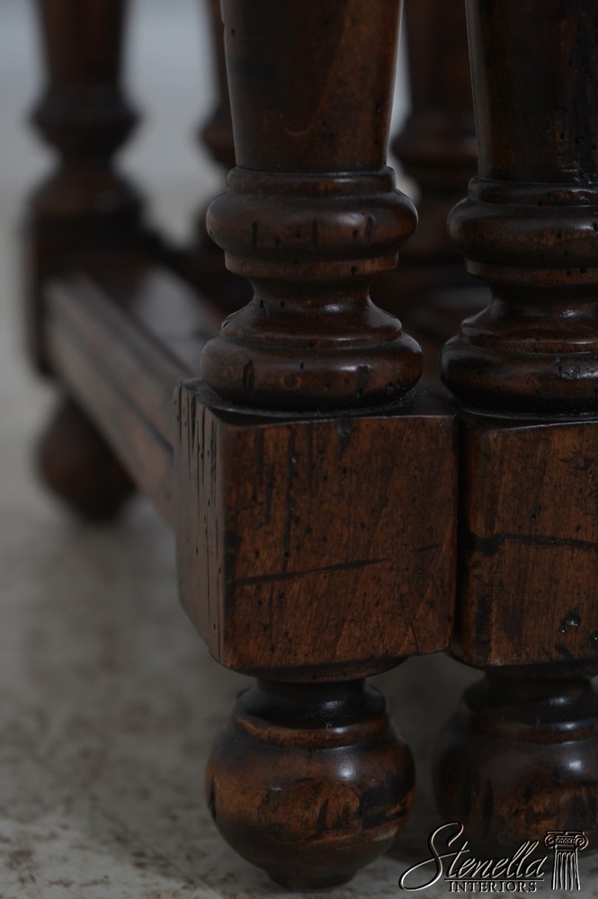 72043: GUY CHADDOCK Jacobean Distressed Oak Nesting Tables