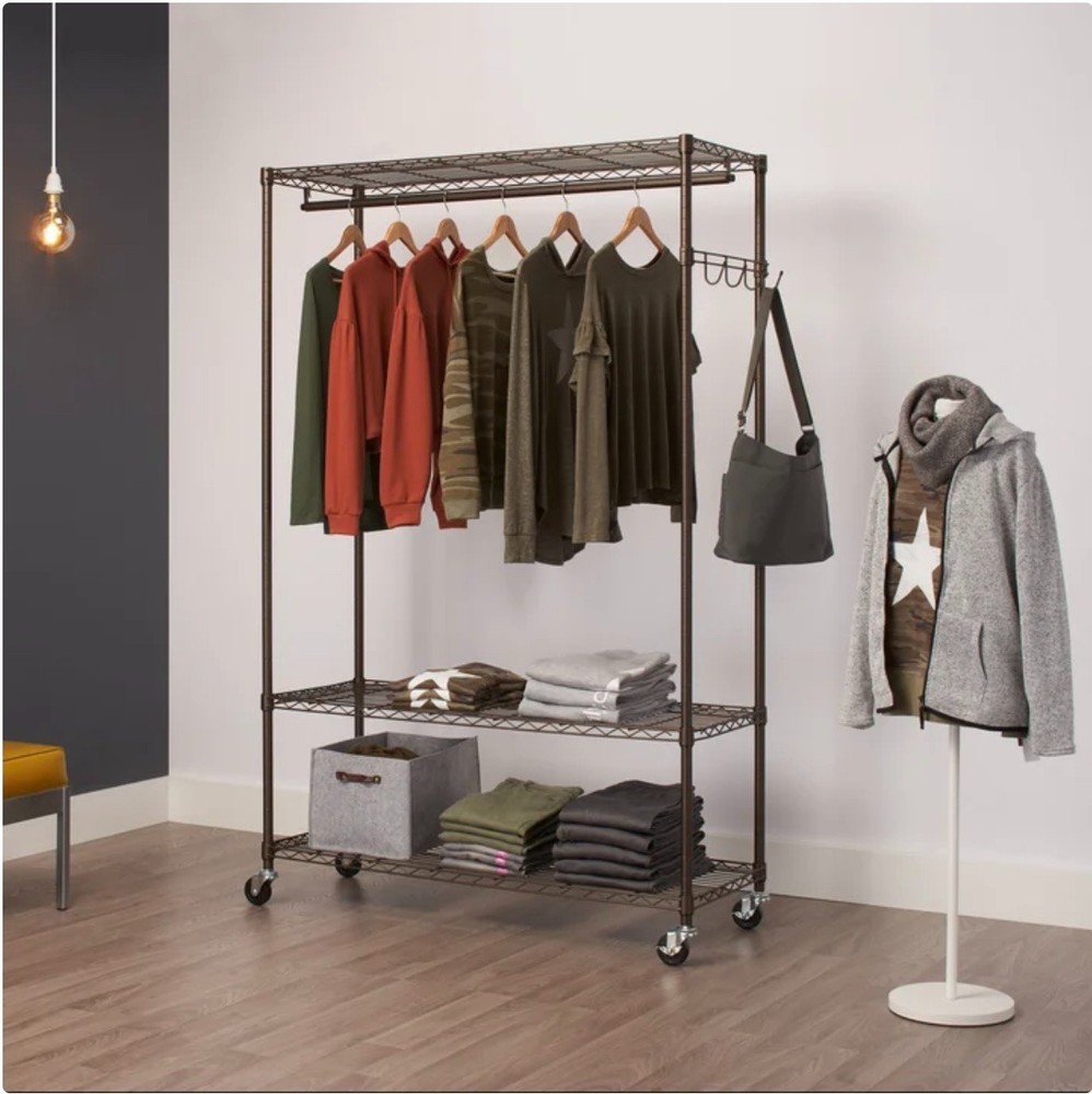 TRINITY Bronze Rolling Garment Rack *FREE SHIPPING*