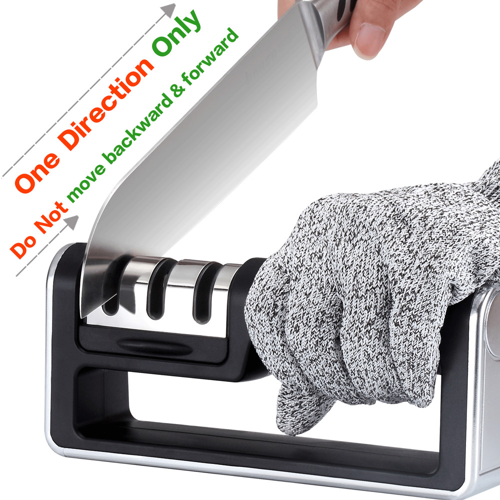 KNIFE SHARPENER Professional Ceramic Tungsten Kitchen Sharpening System Tool