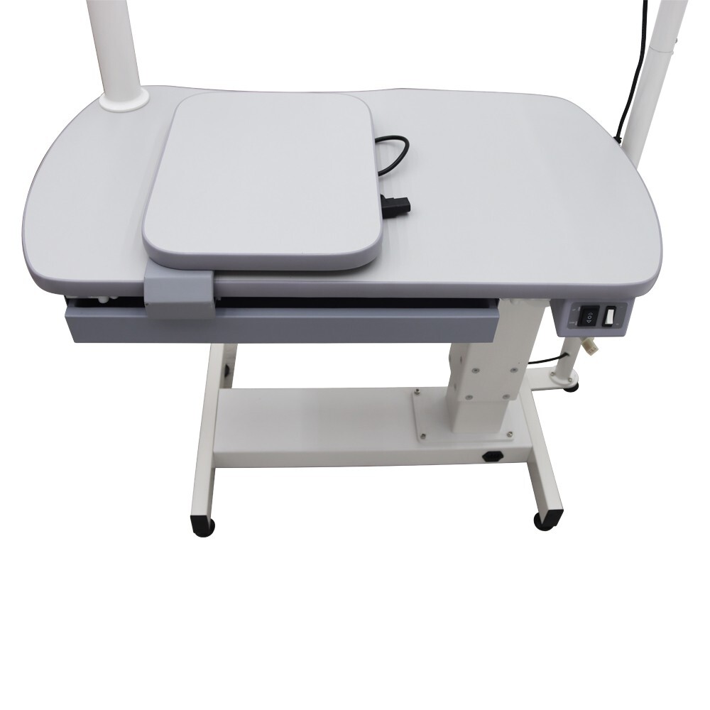 Auto Optometry Ophthalmic Eyeglass Test Table 110V Adjustable w/Vertical Pole