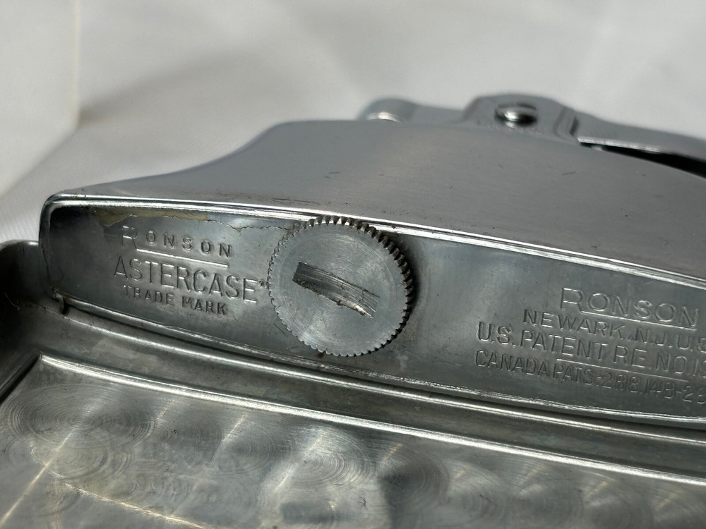 Vtg Ronson Mastercase Lighter Cigarette Holder Combo W/ Pouch "EJG" Initials