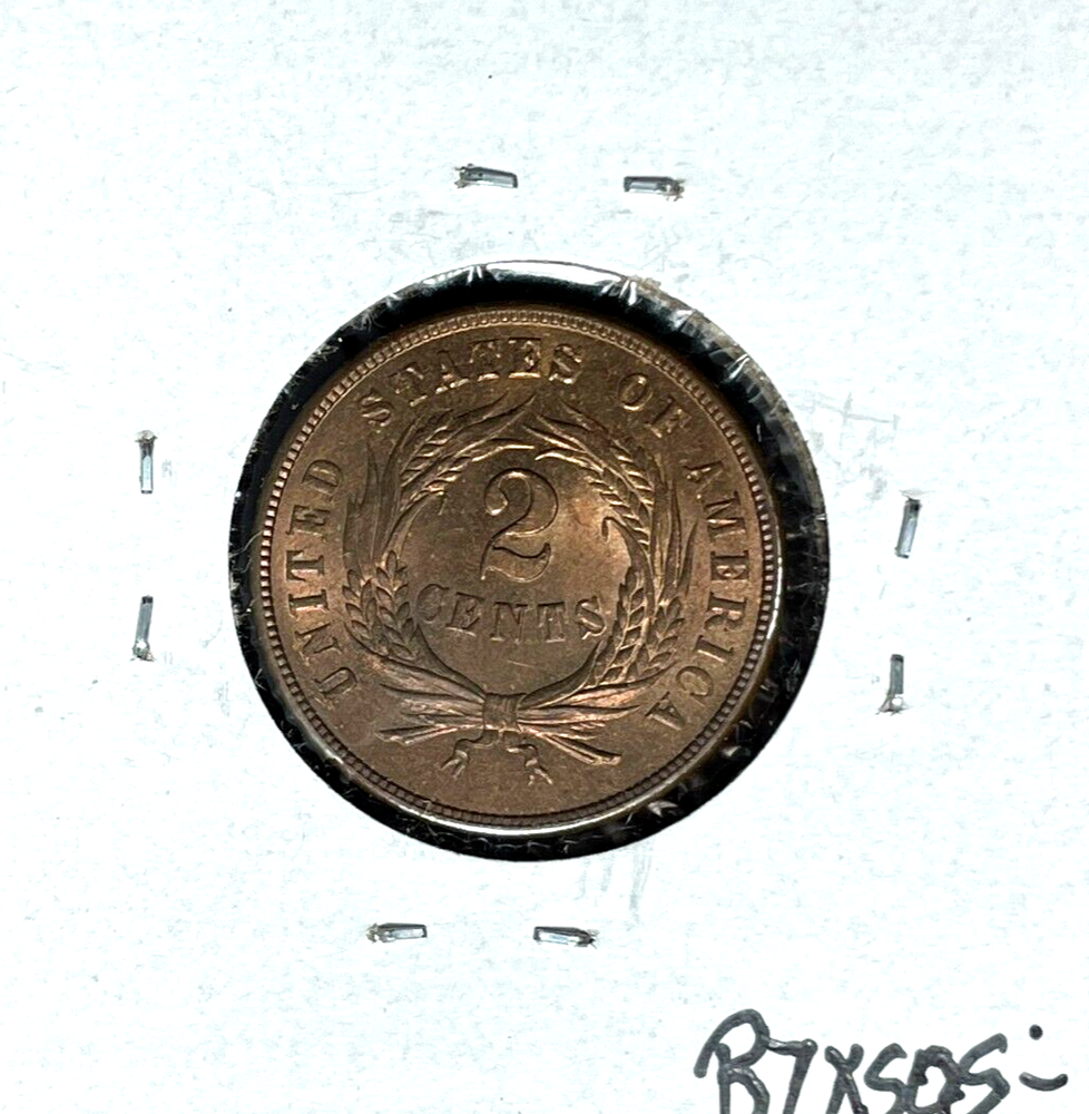 1865 TWO CENT PIECE ~ CH/BU+ RED TINY SCRATCH ~NICE LOOKING COIN~