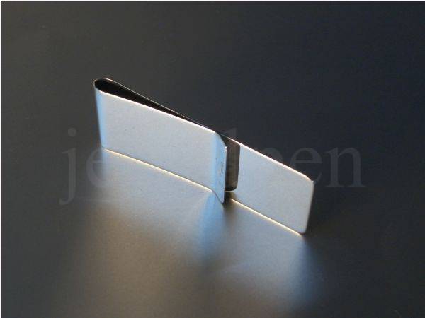 Smooth Money Clip - Plain Money Clip - Solid 925 Sterling Silver-New-V2