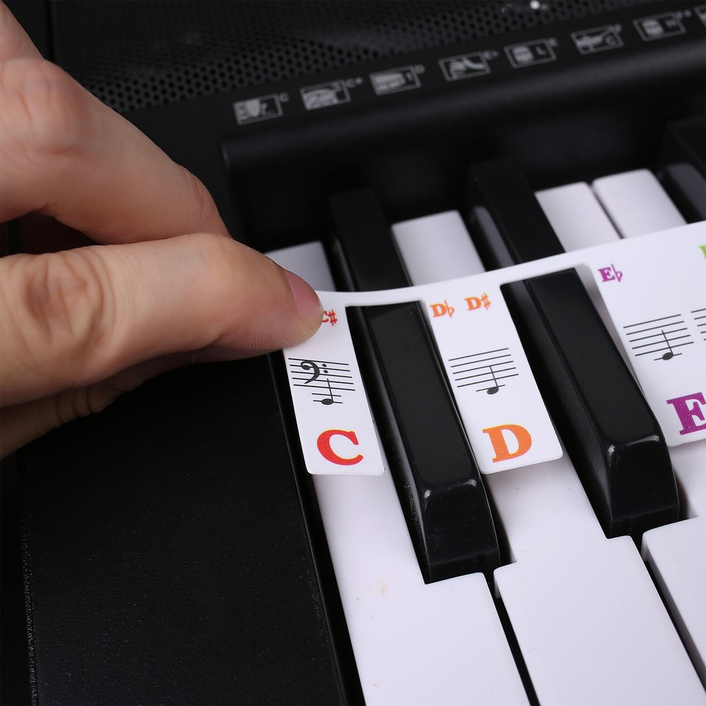 61 key Piano Keyboard Tone Sticker No paste required 85cm Learn Notation