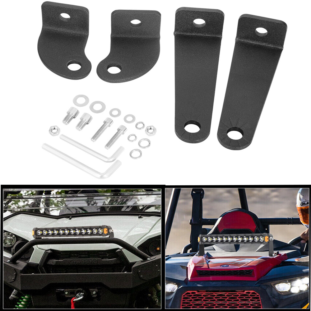 2Pack Universal Side Mounting Brackets For Straight or Curved LED Work Light Bar