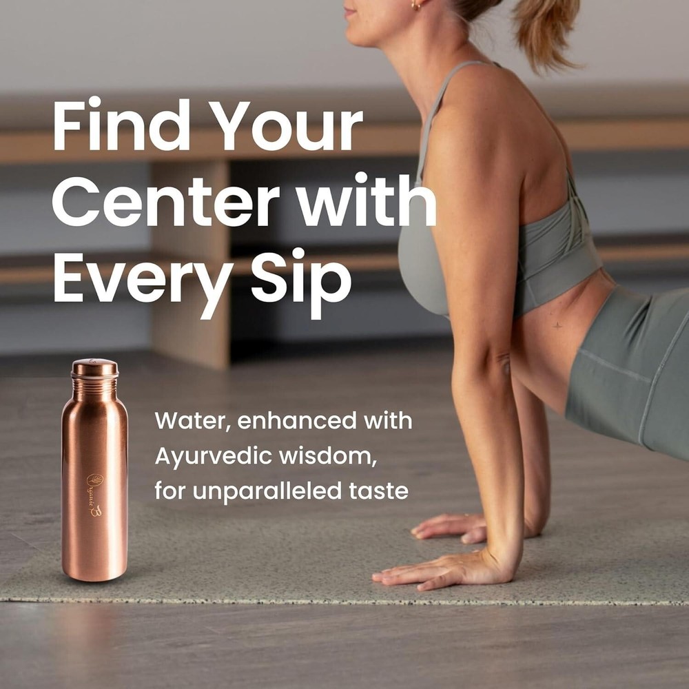 Organic B Plain Copper Water Bottle 949 ml
