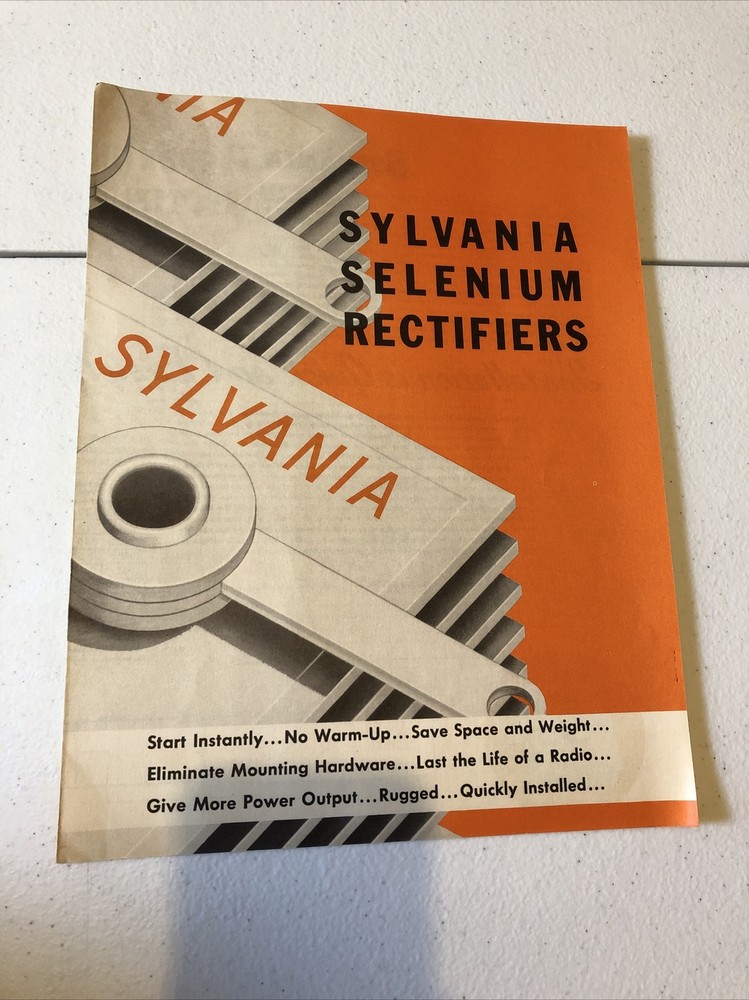 Vintage Sylvania selenium rectifiers brochure