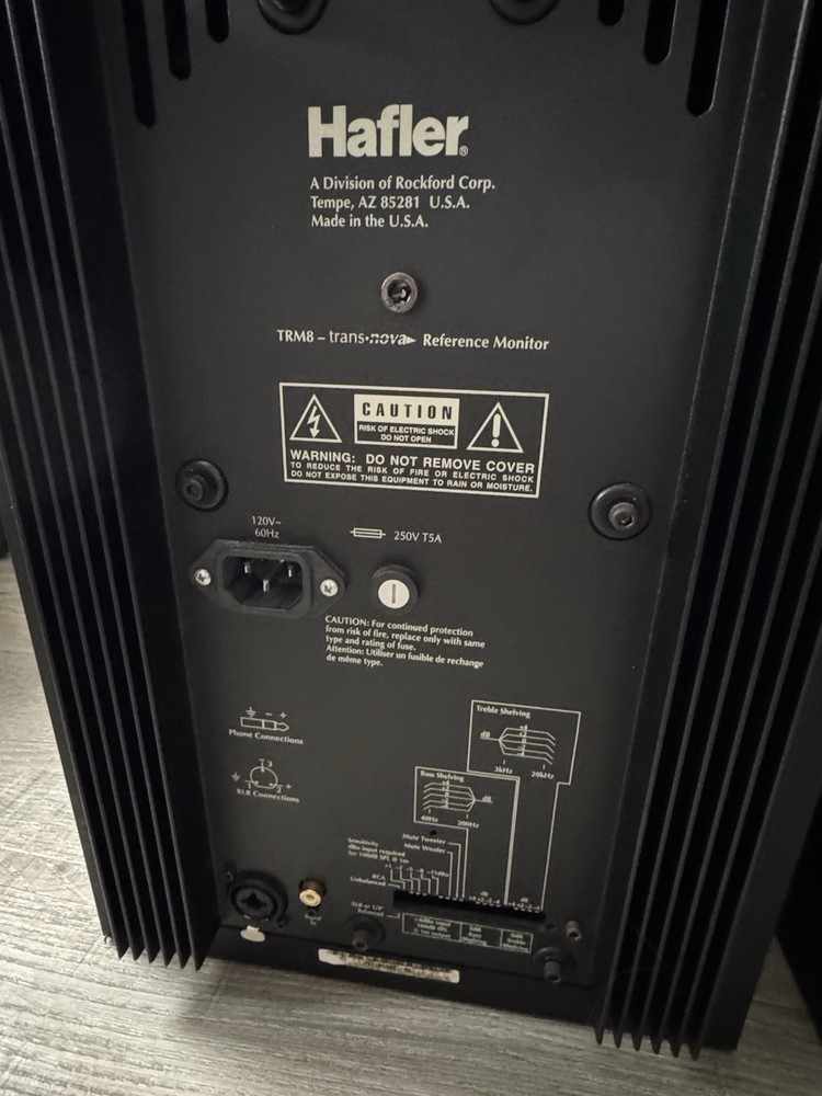 Hafler TMR8 Transnova 2001 Studio Monitors