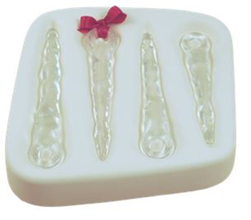 6.5"SQ.-Deep 1.25" Icicles Mold Glass Fusing