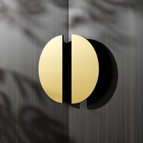 Half-Round Pull Handle, Double-Sided Heavy-Duty Diameter 200mm/7.9in Gold