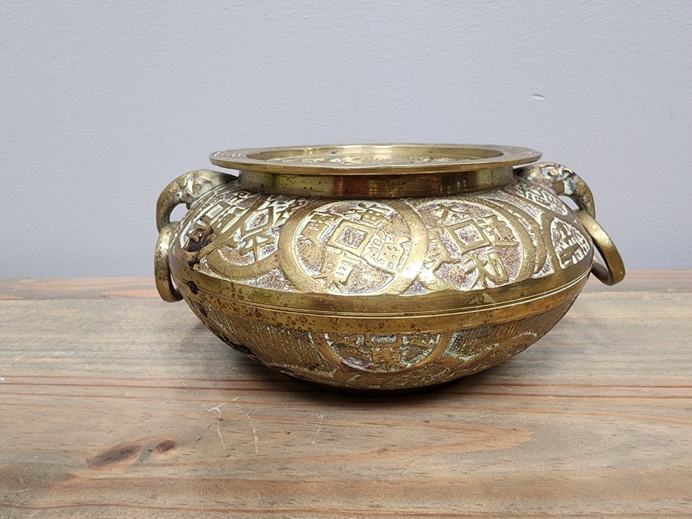 Vintage Solid Brass Design Asian Incense Burner
